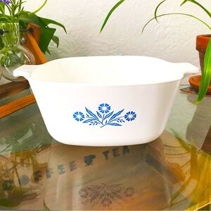 Vintage Corningware Cornflower Blue Deep Serving Casserole Dish, 1960s P-1 3/4-B